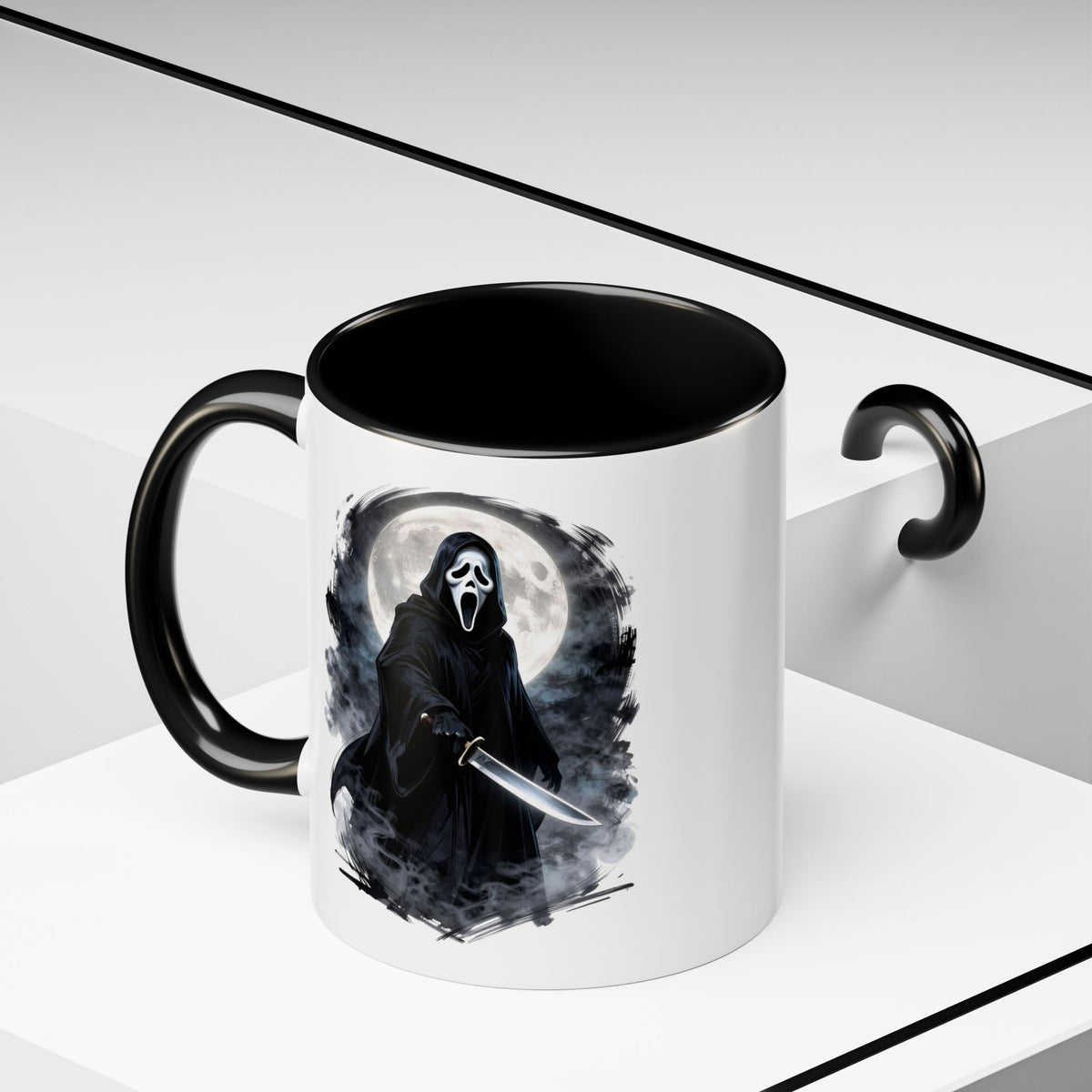 Ghostface "Scream" Horror Accent Coffee Mug | Scream - Inspired Tea / Coffee Mug | Gift For Scream Fans or Fans of Horror Movies | Shipped USA