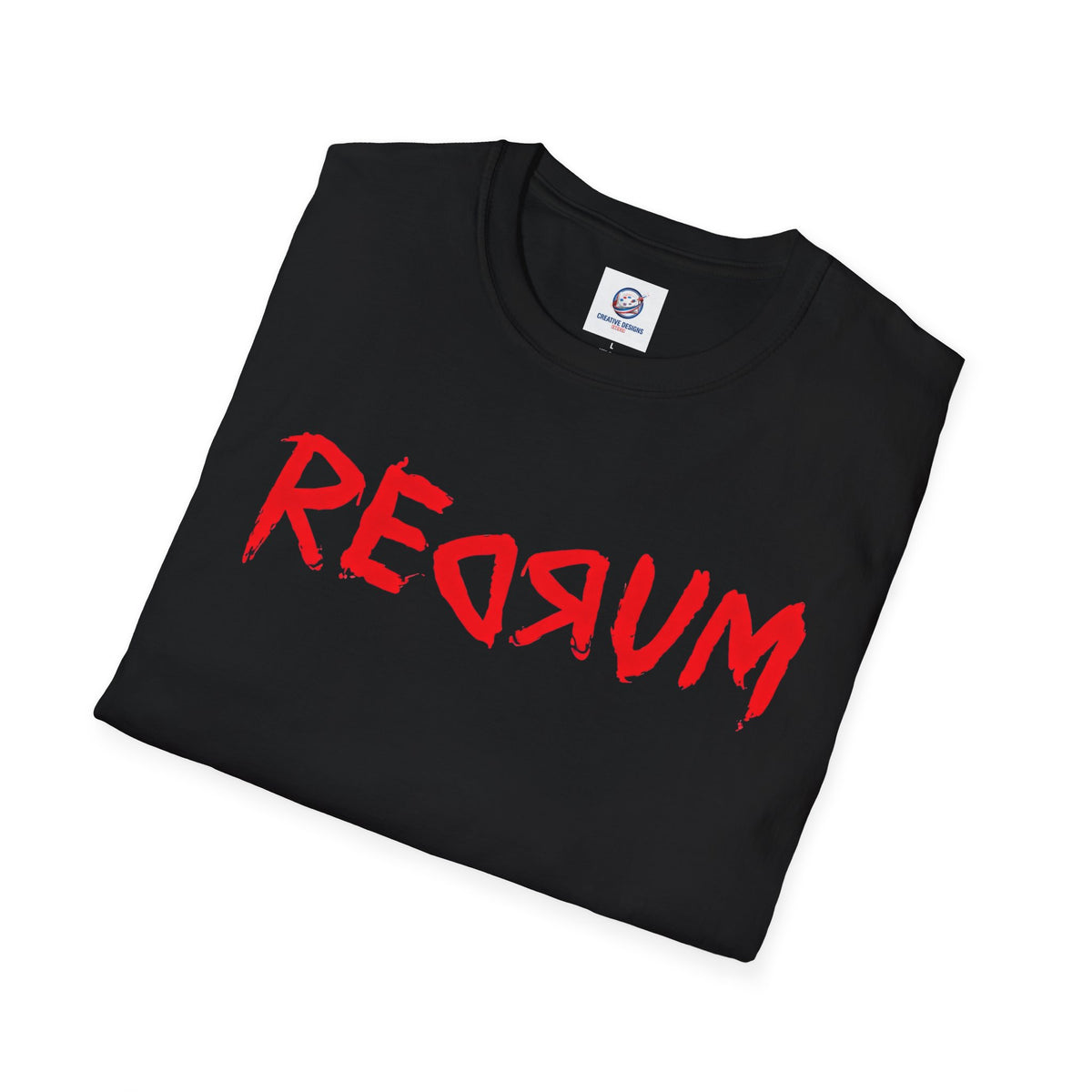 REDRUM Graphic T-Shirt  | Tee Inspired by The Shining mirror scene | T Shirt For Psychological Horror Fans | Fans of Supernatural Horror and People with A Dark Sense of Humour | Ideal for Halloween or Everyday Casual Wear | Shipped UK