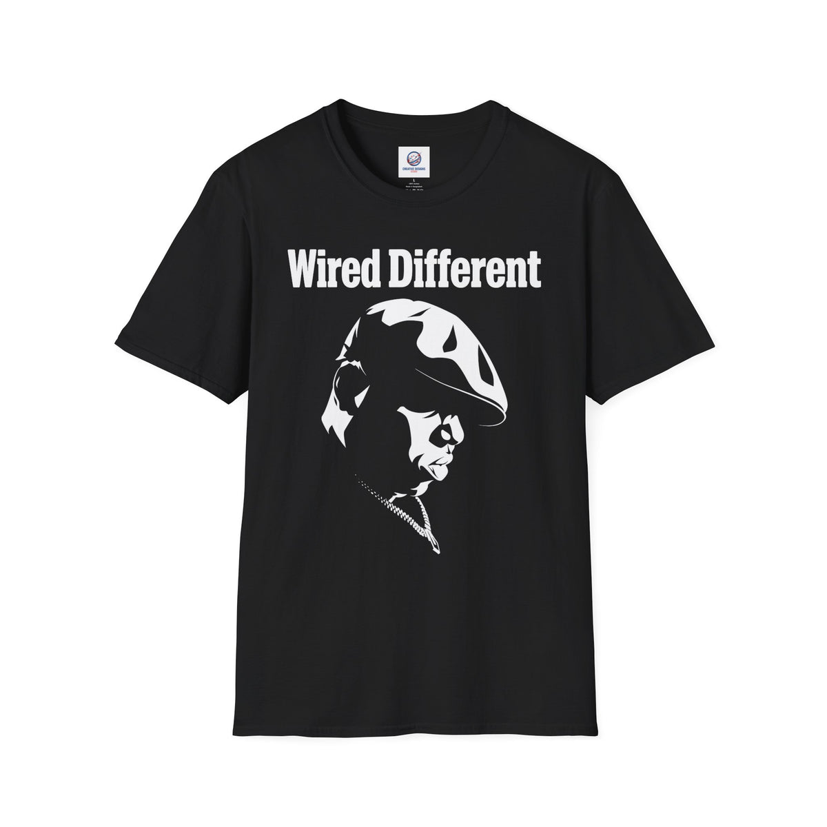 The Notorious "Inspired" Portrait Silhouette T-Shirt | Rap Icon Tee | 90s East Coast Hip Hop Rap Artist Shirt | Wired Different™ Slogan Tee | Shipped USA