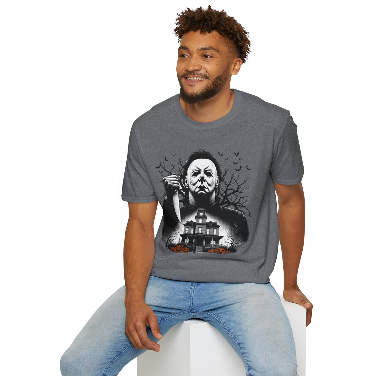 Michael Goes Home - Horror Movie Inspired Tee | Halloween Haunted House T-Shirt | Fun, Spooky Halloween Apparel | Shipped UK