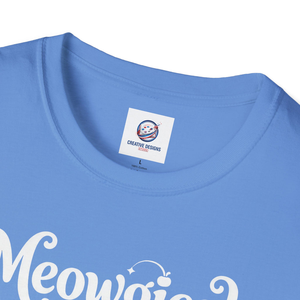 Meowgical Witch Cat T-Shirt | White Cat Silhouette Wearing A Witch's Hat | Ideal For Halloween or Any White Witches Out There Looking To Bring Some Magical Fun To Your Casual Wear | Shipped UK