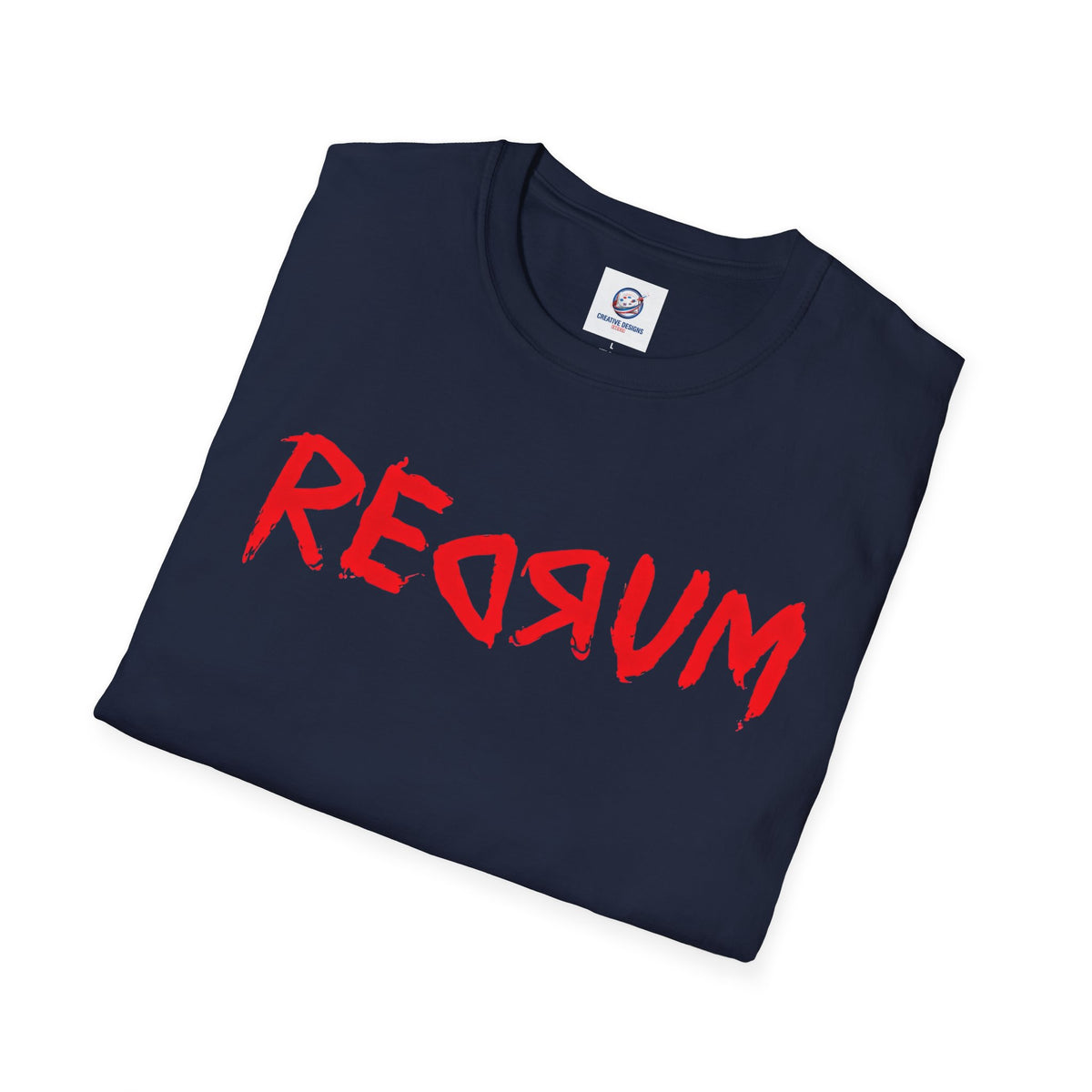 REDRUM Graphic T-Shirt  | Tee Inspired by The Shining mirror scene | T Shirt For Psychological Horror Fans | Fans of Supernatural Horror and People with A Dark Sense of Humour | Ideal for Halloween or Everyday Casual Wear | Shipped UK